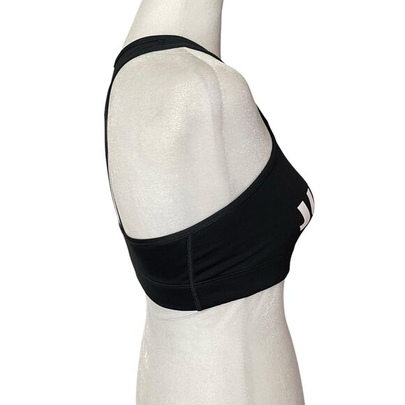 Nike Small Victory Compression Sports Bra Black Logo Straps Medium Impact - Picture 7 of 9